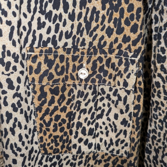 Faded Glory Leopard Print Button-Down Shirt - Picture 3 of 5